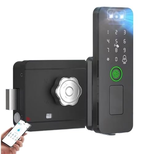 3D Face Recognition Smart Door Lock With Tuya App Remote Control FIngerprint Password Card Unlock Keyless Electronic Door Lock(F