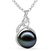 TRYNDI Real Tahitian Black Pearl Necklace Gifts for Women – Larger 11-12mm Luxury Pearl Womens Jewelry, Romantic Valentines Gift for Wife from Husband- Wedding Anniversary, Birthday, Mothers Day, Valentine Necklace for Girlfriend, Fiance & Soulmate