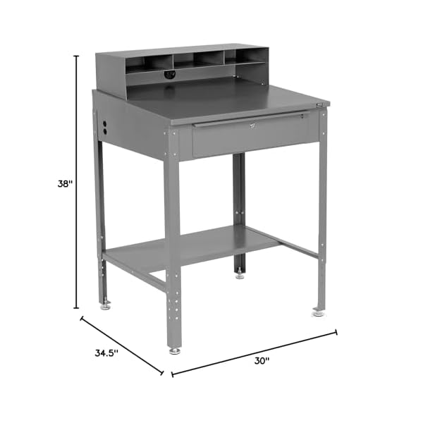 Global-Industrial-Shop-Desk-34-12W-x-30-D-x-38-to-42-12H-with-Pigeonhole-Compartments-Gray Global-Industrial-Shop-Desk-34-12W-x-30-D-x-38-to-42-12H-with-Pigeonhole-Compartments-Gray