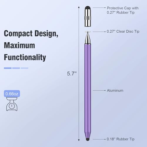 MEKO 3 in 1 Stylus Pens for Touch Screens, High Sensitivity & Precision Capacitive Stylus Pencil for Apple iPad iPhone Tablets Samsung Galaxy All Universal Touchscreen Devices 4 Pack
