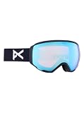 Anon WM1 Goggles + Bonus Lens + MFI® Face Mask - Low Bridge Fit, Frame: Black, Lens: Perceive Variable Blue (21% / S2), Spare Lens: Perceive Cloudy Pink (53% / S1)