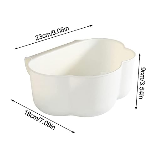 Caneca de basura colgante rectangular para cocina blanca miniatura 2