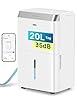 Dreo Deumidificatore Casa Muffa 20L/24h, Alexa & WiFi, Tanica da 3.4L, Deumidificatore silenzioso 38dB, 40㎡, con 3 Modalità d’Uso, Timer e Asciugatura del Bucato, per bagno, camera da letto, cantina
