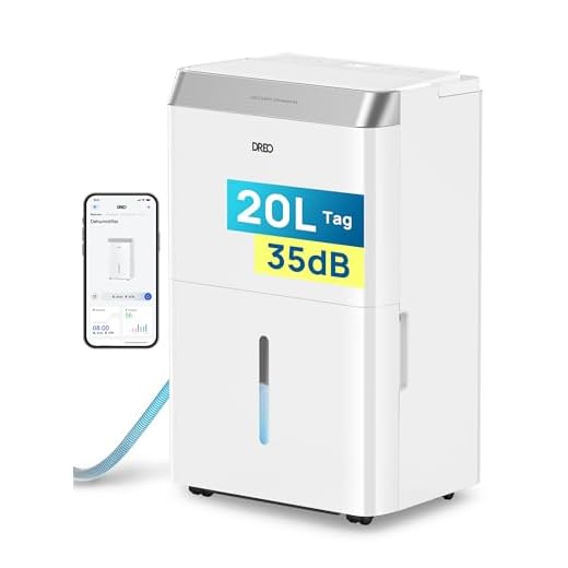 Dreo Luftentfeuchter elektrisch, App & WLAN, 20L/24h, Raumentfeuchter leise 35dB, 40m²/100m³, Entfeuchter energiesparend, 3 Modi, 3,4L Tank, Wäschetrockner & 24h Timer, für Schlafzimmer & Bad & Keller