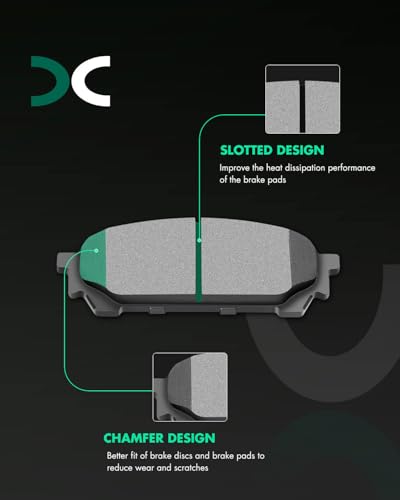 Image of SCITOO D929 D1004 Brake Pads Sets Front Semi-Metal & Rear Ceramic Replacement For Subaru Legacy 2006-2009,For Subaru Outback 2005-2009