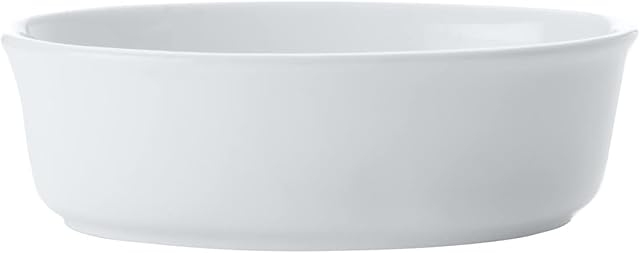 Maxwell & Williams White Basics Oval Pie Dish, Porcelain, White 17.5 x 12.5 x 5.5 cm