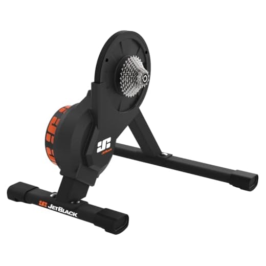 JetBlack Volt Smart Bike Trainer Stand for Indoor Riding - Compatible with ZWIFT and Other Training Apps, Home Cycling Resistance Trainers for Mountain Bike or Road Bike, 11 Speed Cassette Included