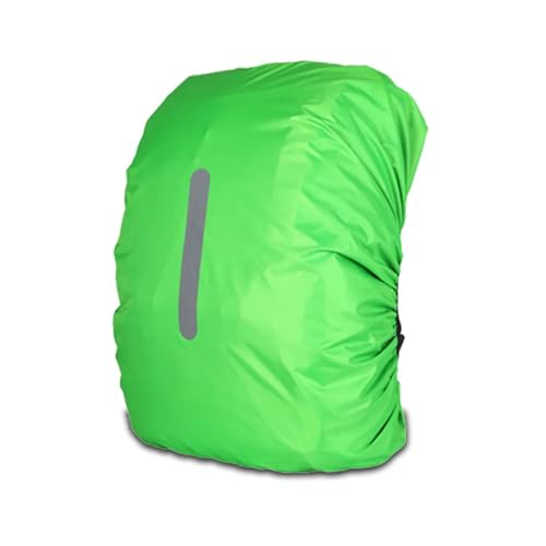 PAKHUDB Backpack Rain Cover Reflective Waterproof Backpack Rain Cover Safety Light Case Bag Hiking Sport Night Cycling Outdoor Camping(20L,Grass Green)