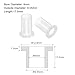 Kozelo 10pcs Flanged Sleeve Bearing - [8mm x 9.55mm x 17.5mm] Nylon Oilless Bushing for Equipment Machine Use | White