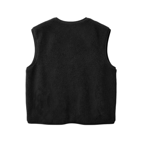 Womens Sherpa Fleece Vest V Neck Button Front Pockets Casual Fall Layering - image 6