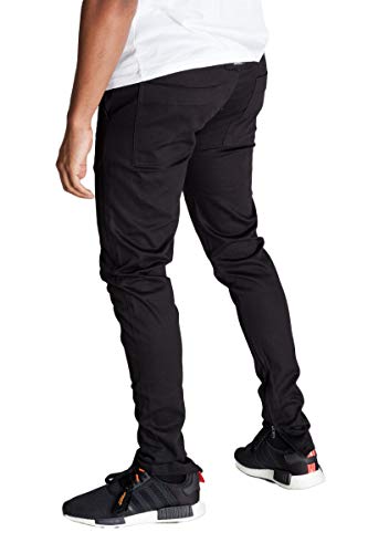 KDNK Men's Tapered Skinny Fit Joggers - Urban Drawstring Pants with Ankle Zipper3