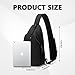 Aucuu Sling Rucksack, Brusttasche Sling Bag Klein, Schultertasche, Multipurpose Crossbody Bag, Crossbody Umhängetasche mit Kopfhörerloch, Schulterrucksack für Wandern Reisen Klettern Herren Damen