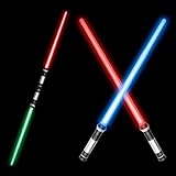 TWODNBD Light Up Saber, Telescopic Extendable & Collapsable, 2-in-1 LED 7 Colors FX Dual Saber with...
