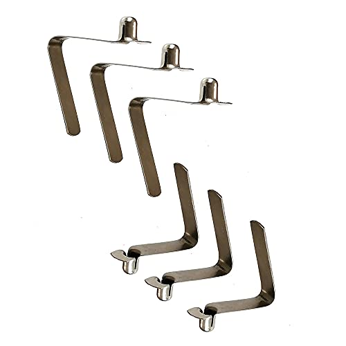 UP100® 50PCS Single Button 3mm / 4mm / 5mm / 6mm / 7mm / 8mm / 9mm /15mm Clips Kayak Paddle Snap Spring Clip Tent Pole Clips Awning Telescopic Tube Camping & Caravan & Chair Tube Lock (5mm Leg 27mm)