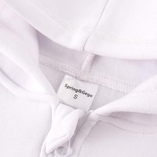 Image of Spring&Gege Youth Solid Fleece Hoodies Soft Full Zip Hooded Sweatshirts for Children (3-12 Years)