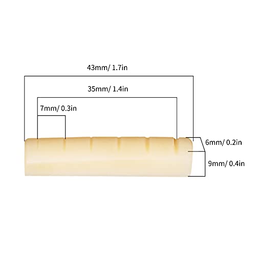 43mm Slotted Guitar Nut Complete Bone Unbleached Acoustic Guitar Nuts Guitar Accessories for Guitar Lovers - Image 2