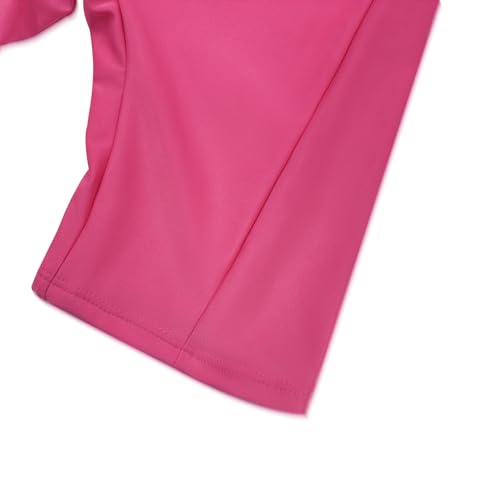 Image of Girls One Piece Rash Guard Swimsuit Long Sleeve Swimsuits with Zipper Patchwork Beach Bathing Suit for Kids 4-13 Years