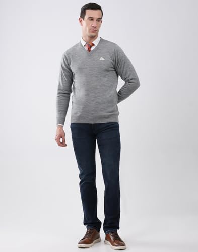Image of Monte Carlo Men's Regular Fit Pullover | Solid V Neck Style | Full Sleeves Pull On | Warm & Stylish Winter Fashion Sweater | Winter Sweater for Men's