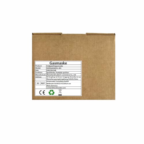 goambuy Vollgesichtsmaske Atemschutzmaske，und 22 Filter， Objektivschutz Staubmaske Atemschutz Feinstaub für Malerei, Schleifen und PolierenLackiermaske zum Farbsprühen,