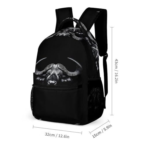 Cape Buffalo Cute Backpacks Set Lightweight Lunch Bag Aesthetic Pencil Cases for Travel Work2