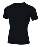 Runceptual Youth Boys Compression Shirt Short Sleeve Kids Quick Dry Base Layer Undershirt Basketball Athletic T-Shirt (US, Alpha, Large, Regular, Black)