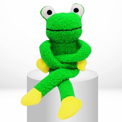 SAPO GRANDE Brinquedo de Pelúcia Bichinho Mordedor Interativo para Cães Pet com Apito