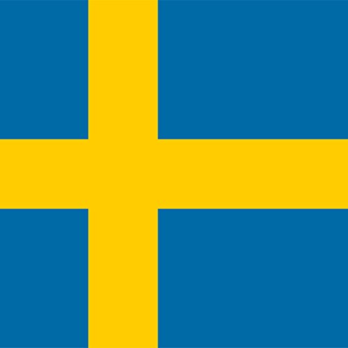 designersgroup - Imán para nevera con bandera nacional sueca - 5 x 5 cm - Imán de Suecia como regalo o recuerdo.