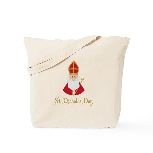 CafePress St Nicholas Day Tote Bag Reusable Natural Beige Canvas Shopping Bag