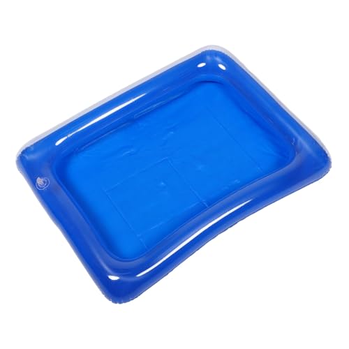 HANABASS Sabbiera Gonfiabile per Ragazzo Ragazza Vassoio di Sabbia per Gioco Casa Realizzato in Pvc Ecologico Facile da Pulire e Riporre in Colore Blu