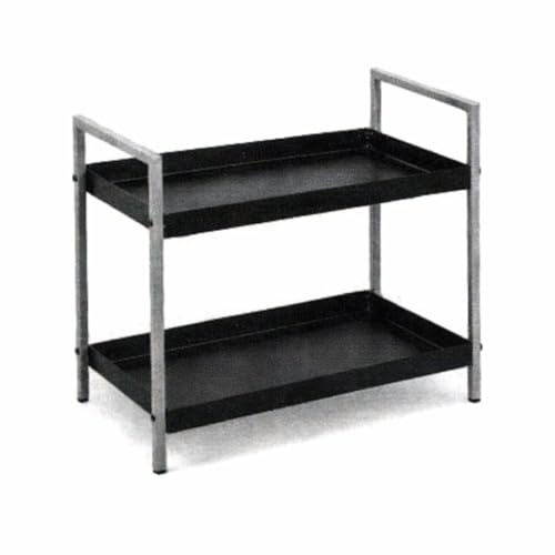 Image of THEODORE 2 Layer Plastic Vegetable Trolley Rack for Kitchen Storage Vegetable Organizer, Vegetable Stand for Kitchen Basket, Storage Racks (Grey, 2 Layer)