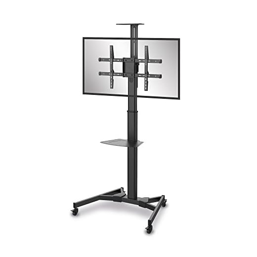 Conecto LM med justerbar höjd FS02B professionell TV-stativ bas för platt skärm LCD LED plasma 37 till 70 tum (94 till 178 cm/maximal belastning 50 kg) Max.VESA 600 x 400 mm — svart, stål