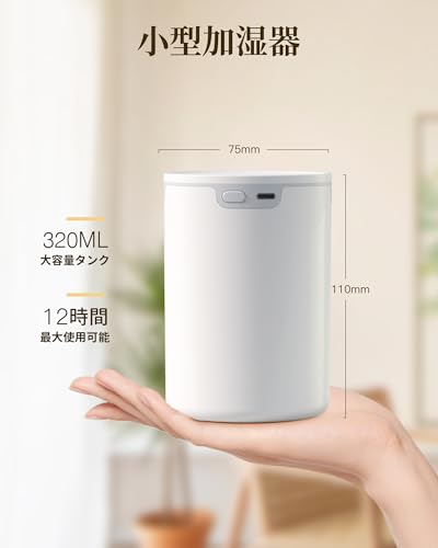 ラブホーム美家 卓上加湿器 320ML 超音波式