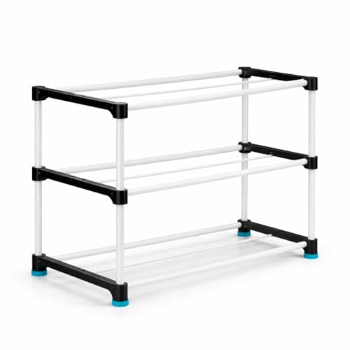 Image of RKE 3 Layer Footwear Organizer Rack | Multipurpose Shoe Stand for Home | Space Saving Shoe Storage Shelf for Shoes, Slippers, Sandals & Sneakers | Compact Organizer for Bedroom, Entryway & Living Room