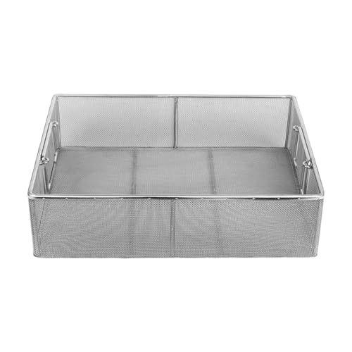 kowaku Cesta Limpiadora con Vibración, Profesional, Ligera, de Acero Inoxidable, L