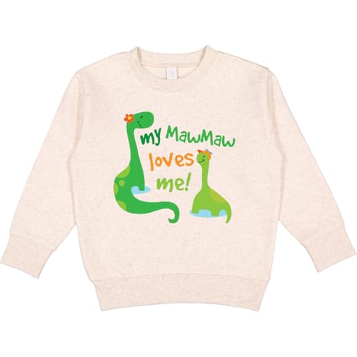 inktastic My MawMaw Loves Me Grandson Toddler Sweatshirt 3T Natural Heather 205ca