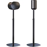 Speaker Stands for Sonos Era-100 & Era-300 - Height Adjustable Floor Stands 29.1''–39'', Dual-Mount Base for Space-Saving Placement, Concealed Cable Management, 11 lbs Max Load, 1 Pair, Black