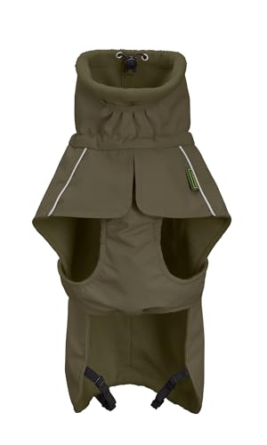HUNTER Hundemantel NORDBY Dachshund, Farbe: Oliv, wasserdicht, warm gefüttert, reflektierend, ideal für kleine Hunde mit langem Körper, schützt vor Kälte & Nässe, maschinenwaschbar, Größe: 36