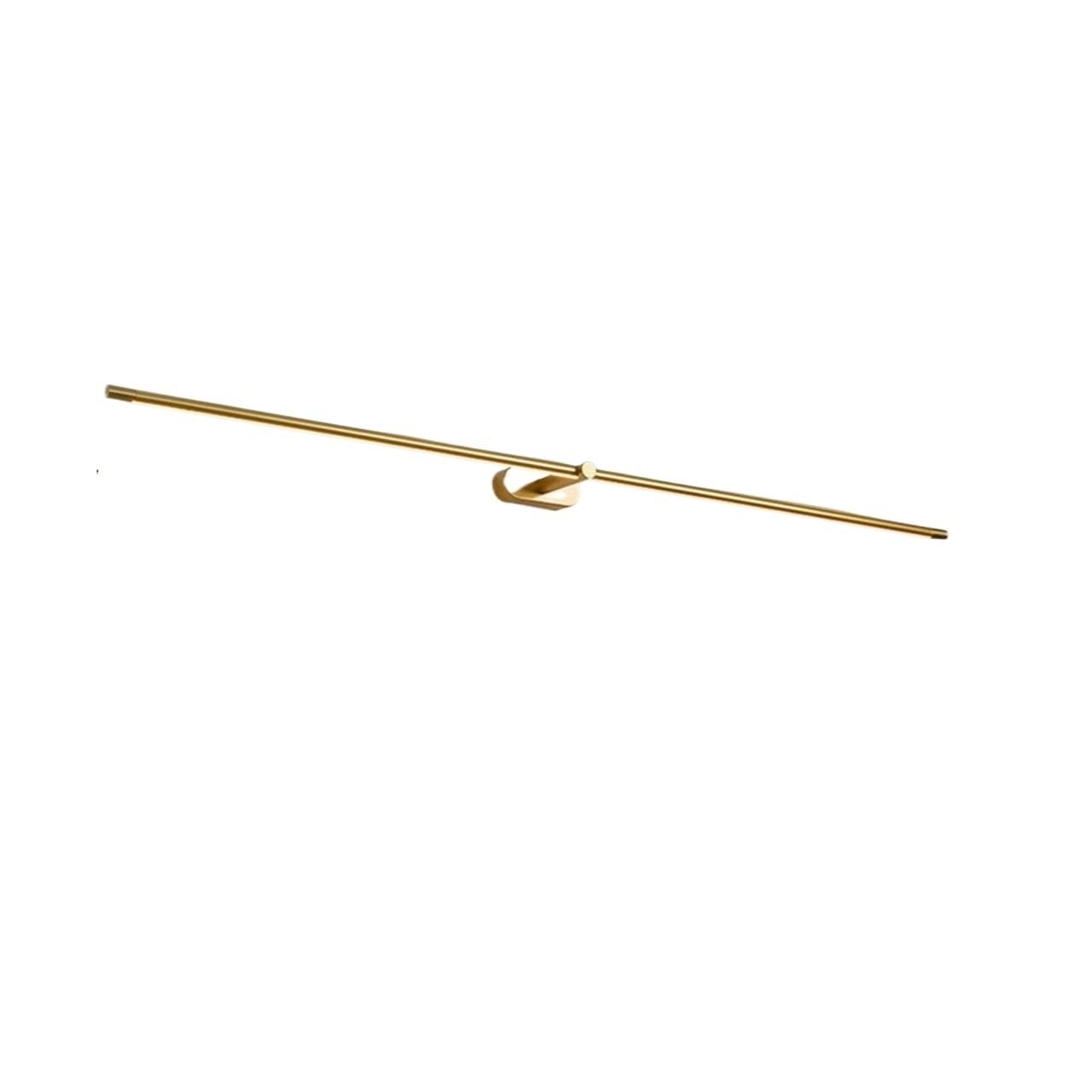 Nowoczesna lampa ścienna LED z lustrem – czarno-złoto-biała | Lampa przednia do łazienki, do makijażu i pielęgnacji(Goldwarmwhite,Length98cm)