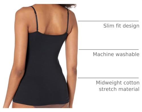 Image of Amazon Essentials Women's Slim-Fit Camisole for Layering and Everyday Wear, Pack of 4