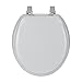Achim Home Furnishings - Fantasia 17 inch Soft Standard Vinyl Toilet Seat, (Silver)
