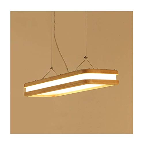 Plafonnier LED bois art 60cm éclairage salon table à manger bureau étude contemporain
