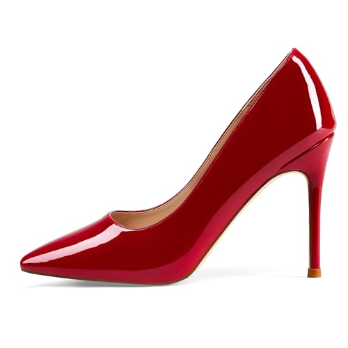 Image of Elisabet Tang High Heels, Womens Pointed Toe Slip on Stilettos Party Wedding Pumps Basic Shoes