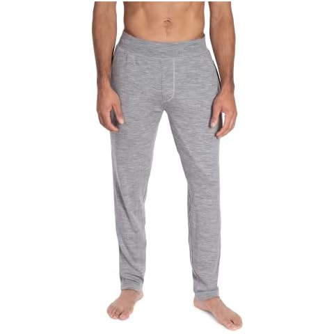 Woolly Clothing Men's Merino Wool Warm Up Sweatpant - Wicking Breathable Anti-Odor, Grey, XXL Cover