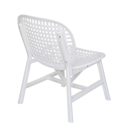 Image of Nilkamal Arena Woven Style Plastic Chair Without Cushion| Set of 2| for Home, Living Room, Balconies, Patios, Outdoor, Garden| Milky White