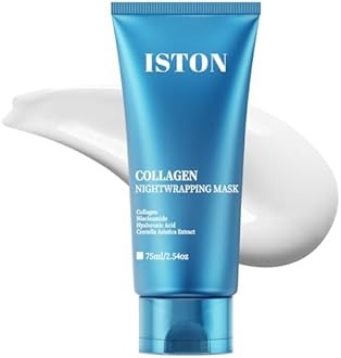 ISTON Collagen Night Wrapping Mask for Glass Skin - Elasticity& Hydration Boost,Reduces Dullness&Radiant Skin| Easy Peel-Off Collagen Face Mask Skin Care