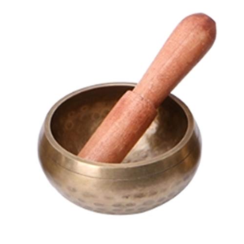 Méditation bouddhiste bol chantant tibétain en cuivre martelé main et accessoires de yoga