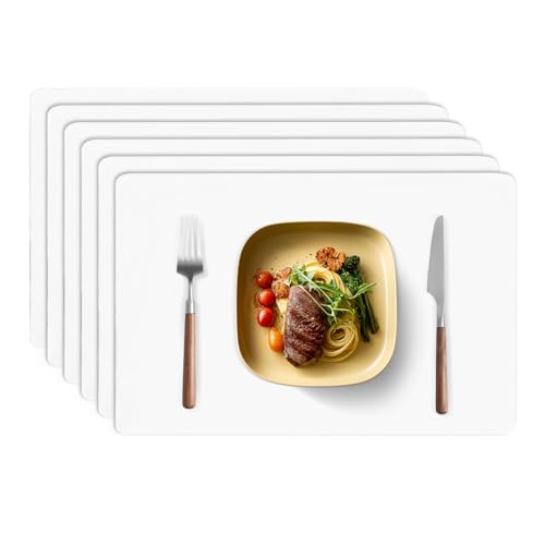 TAZAMI Silikonmatte Tischsets Abwaschbar tischset Hitzebeständig rutschfeste wasserdichte Antihafte Wiederverwendbare Platzset Silikon Bastelmatte Malunterlage Tischmatte 30X40cm