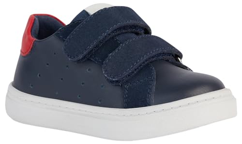 Geox B Nashik Boy E basket bébé garçon premier pas en cuir bleu marine