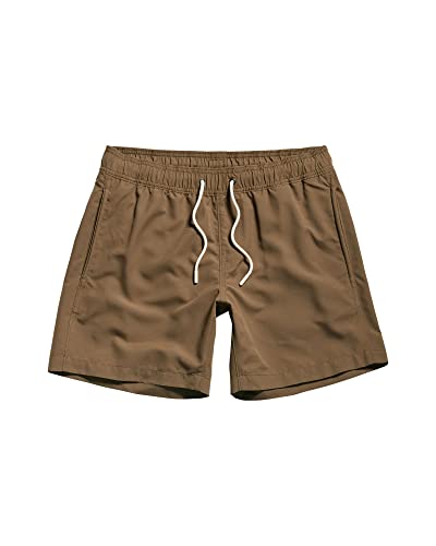 G-Star Para Hombre Bañador Dirik Solid, Marrón Rain Drum D22958-A505-D307 , S G-Star Para Hombre Bañador Dirik Solid, Marrón Rain Drum D22958-A505-D307 , S