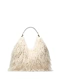 Michael Kors Nolita Large Hobo Shoulder, Gold-Tone Hardware/Faux Wavy Shearling/Natural